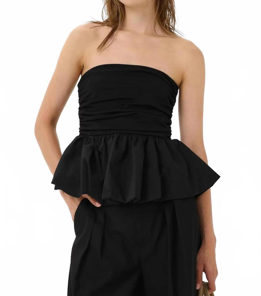 NEW GESTUZ erin top in black